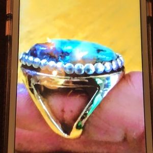 OLD HEAVY TURQUOISE RING